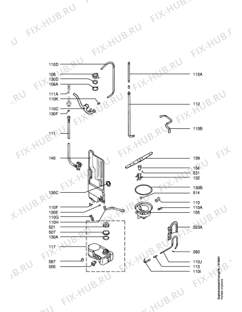 Взрыв-схема посудомоечной машины Juno JSI6560BR - Схема узла Water softener 066